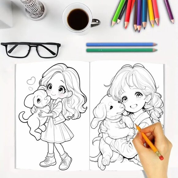 Anime Girl Coloring Book (SKU #0426) - Picture 2 of 5
